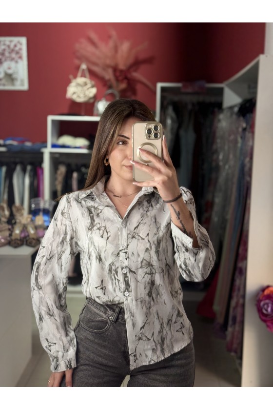 Camicia Farfalle Grey