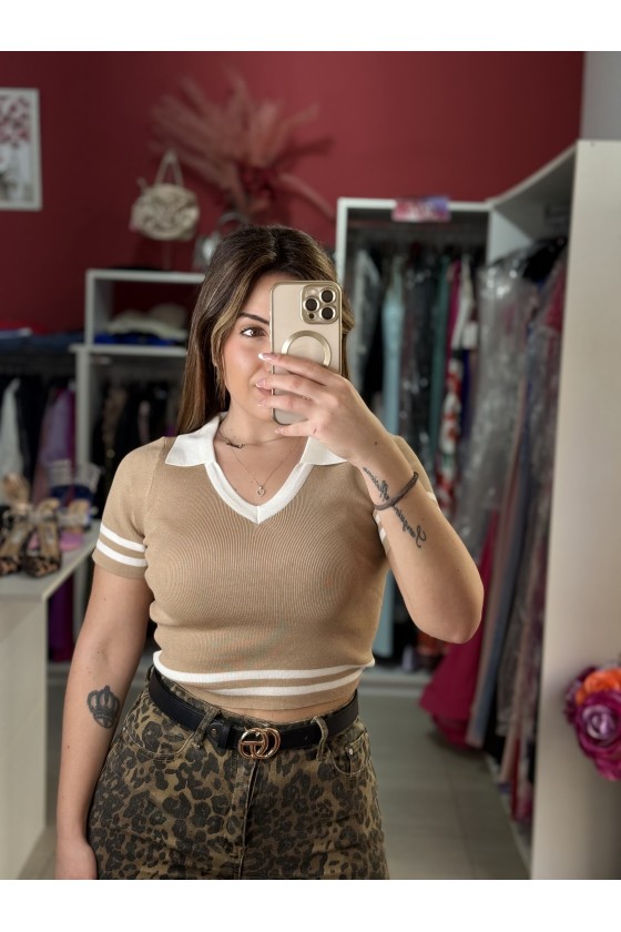 Polo Filo Beige