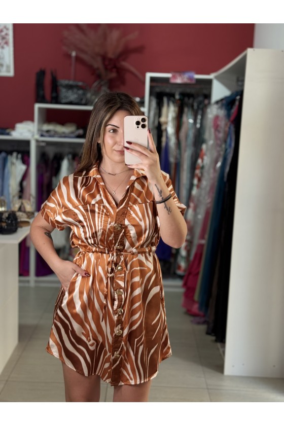 Camicione Satin Ruggine