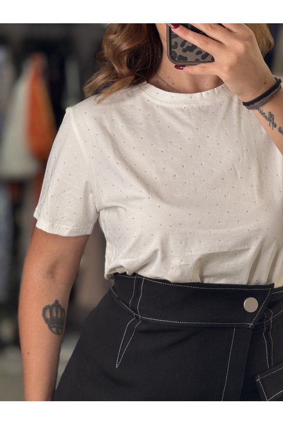 T-Shirt Lurex Bianca
