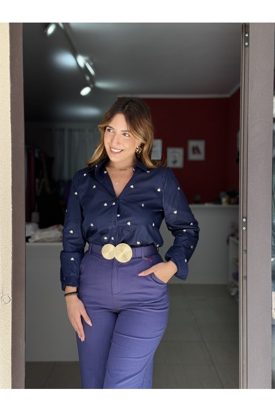 Camicia Cuori Blu
