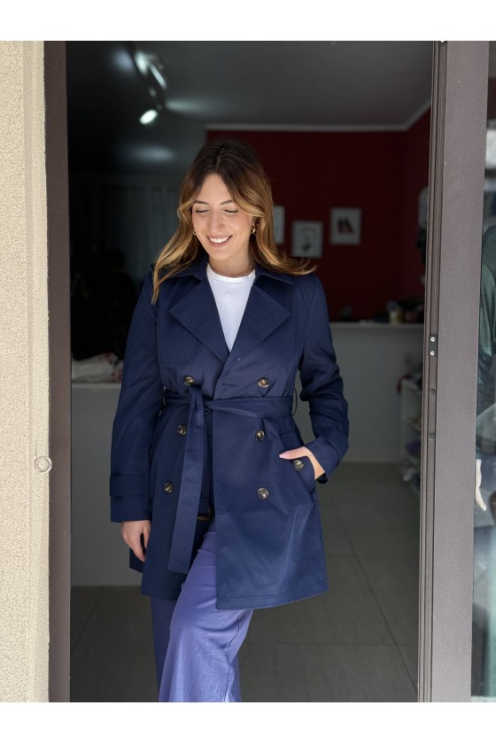 Trench Medio Blu