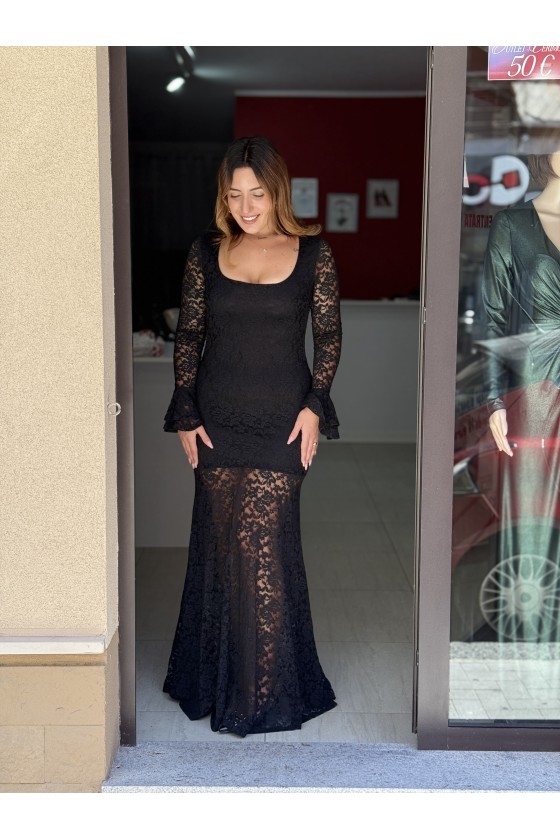 Abito Pizzo Nero Vamp