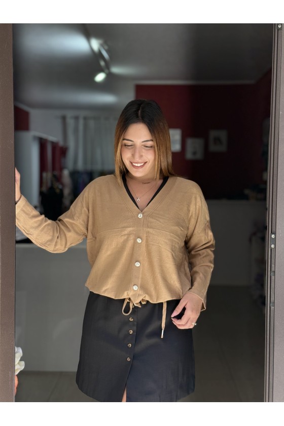 Cardigan Laccio Camel
