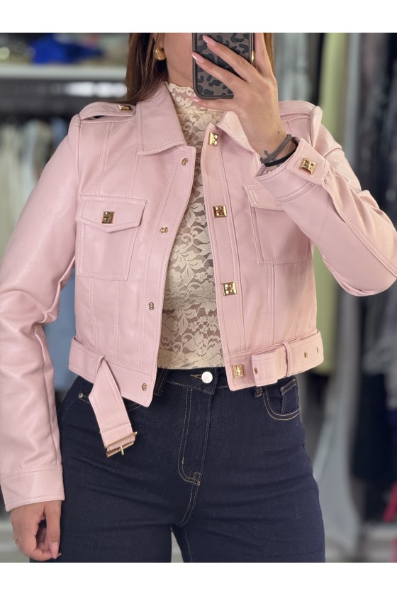 Giubbino Ecopelle Rosa