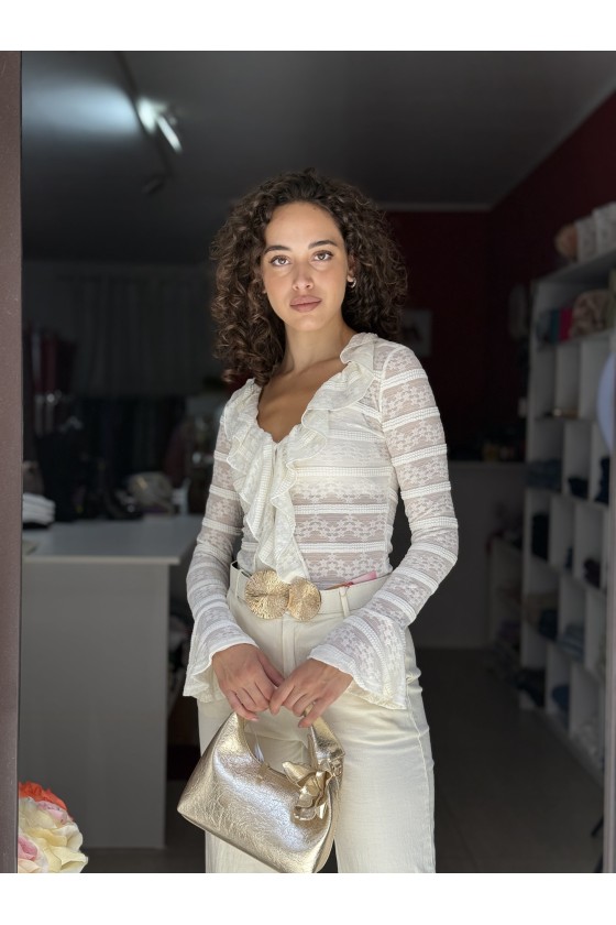 Maglia Voilant Trasparenza Bianca