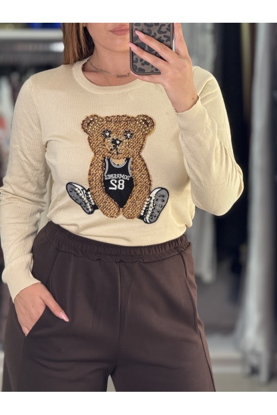 Pull Filo Teddy Beige