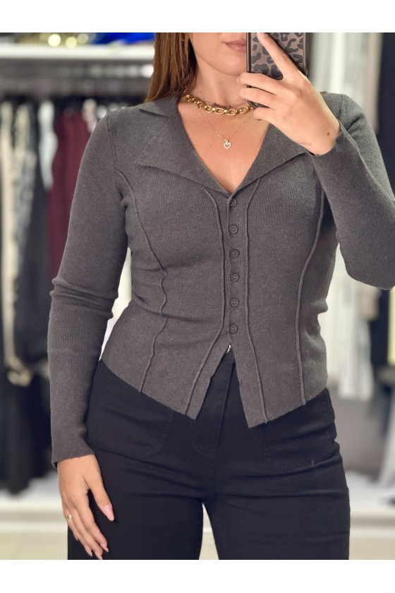 Maglia Doppiopetto Grey