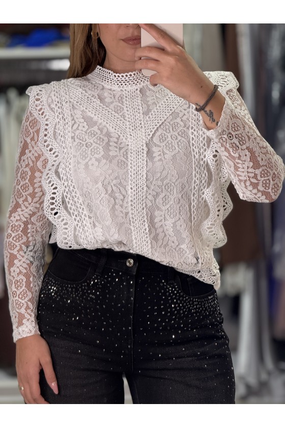 Blusa Merletto Bianca