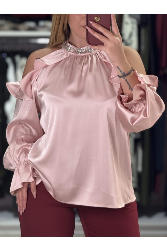 Blusa Spalle Rosa