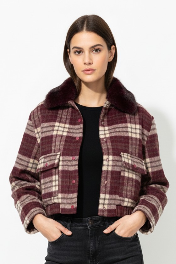 Bomber Scozzese Bordeaux
