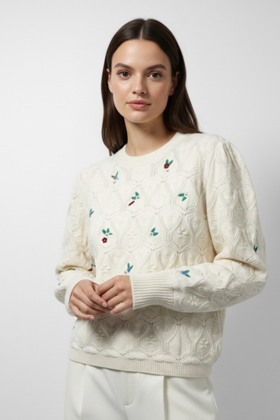 Pull Fiorellini Ricamati