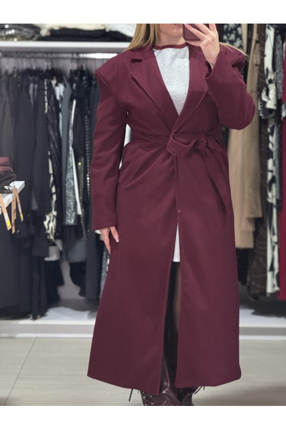 Cappotto Spallina Bordeaux