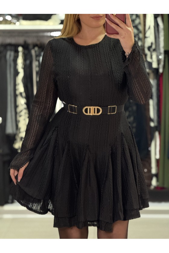 Abito Merlettato Nero