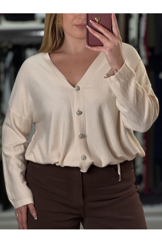 Cardigan Laccio Panna
