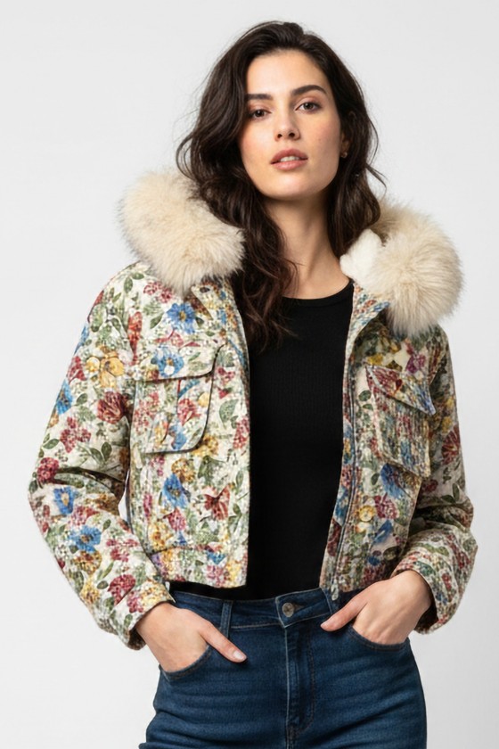 Giubbino Trama Fiori