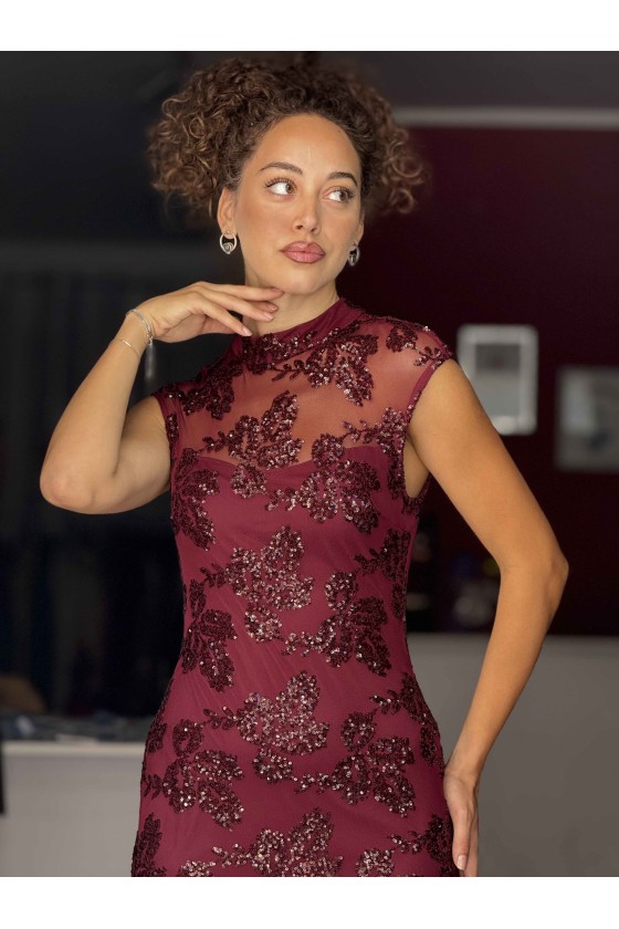 CRYSTAL DRESS BORDEAUX
